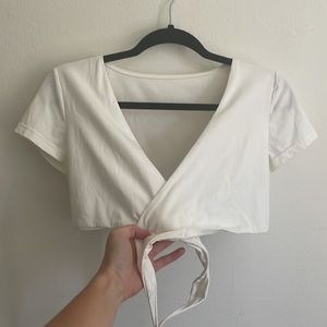 NWOT Boutique Reversible Tie Around Crop Top